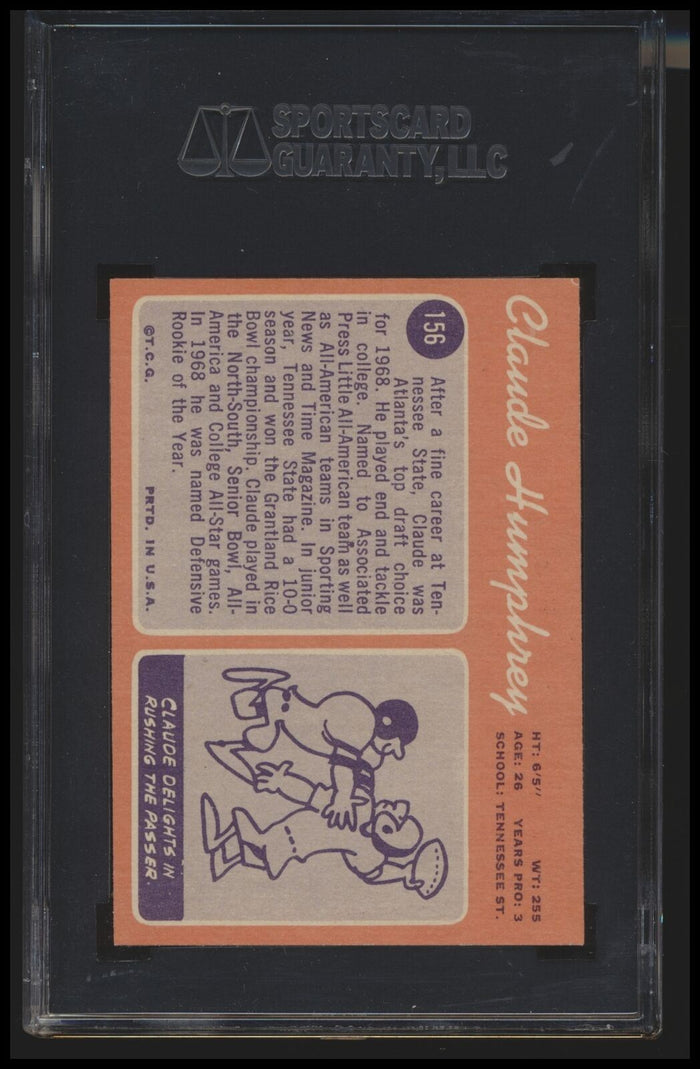 1970 Topps #156 Claude Humphrey sgc 8.5 NMMT+ RC