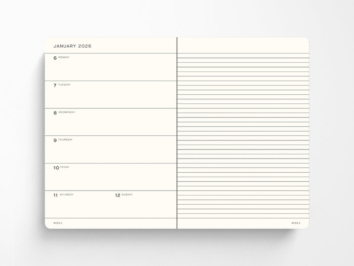 2026-2027 Leuchtturm 1917 18 Month Weekly Planner & Notebook - Sunflower