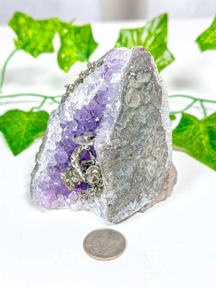 Amethyst Cutbase Pyrite Miner (22F)