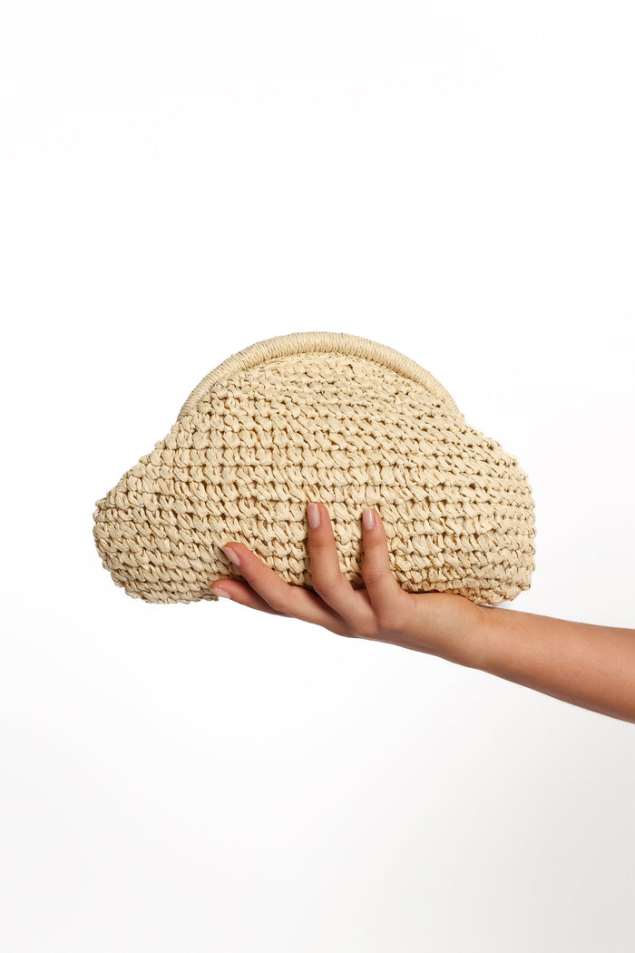 Petal and Pup USA ACCESSORIES Bett Clutch Bag - Natural/Raffia One Size