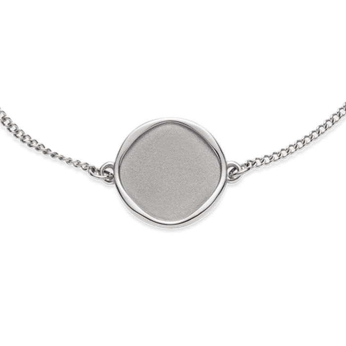 Engravable Coin Armkette Silber