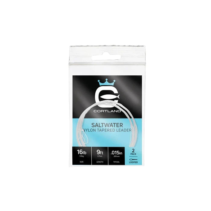 Cortland Saltwater Nylon Tapered Leader- 2 Pack Cortland 8lb / 12ft Leaders Rivers and Glen Trading Co