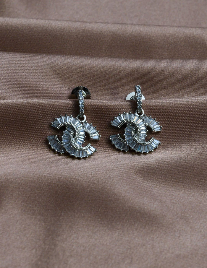 Double C Crossed Earrings