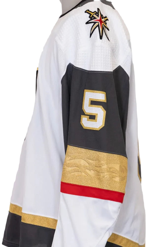 Game-Issued: #5 Daniil Chayka White Circa Set Jersey 2022/23 Season-14966 - Vegas Team Store