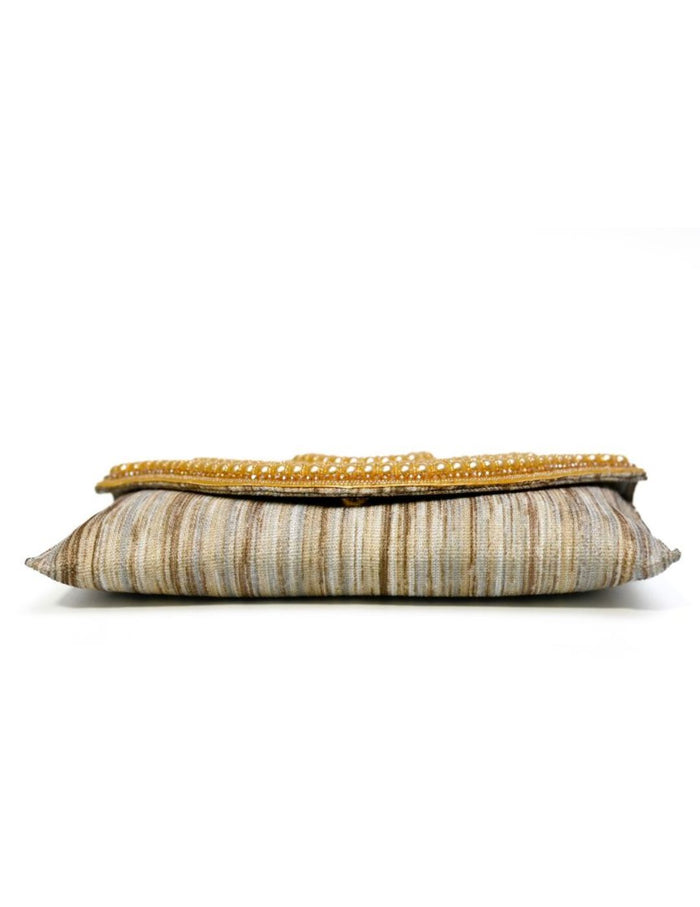 Golden Beaded Clutch