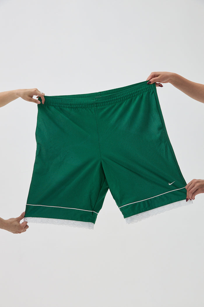 Green Lace Women's Basketball Shorts