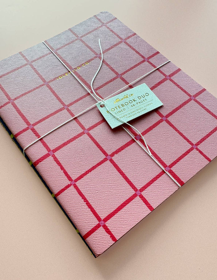 Idlewild Co. Pink Grid Notebook Duo