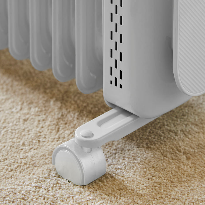 HeatFlux 2kw Digital Oil Filled Radiator with Remote Control - White