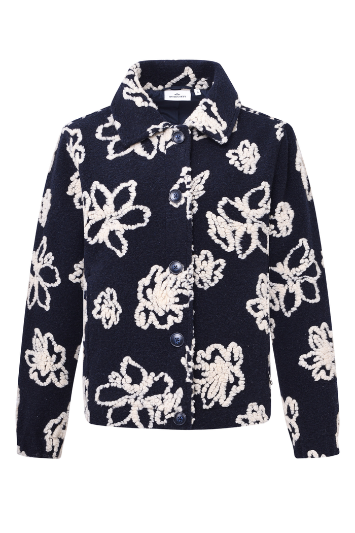 HV Society Cardigan HVSLiva Navy 0401103860 navy floral cardigan Shop HV Society at Dotique