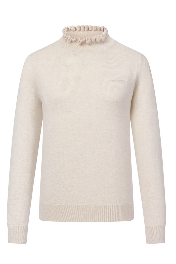 HV Society Jumper HVSYara Kit 0409103853 cream frill neck jumper Shop HV Society at Dotique