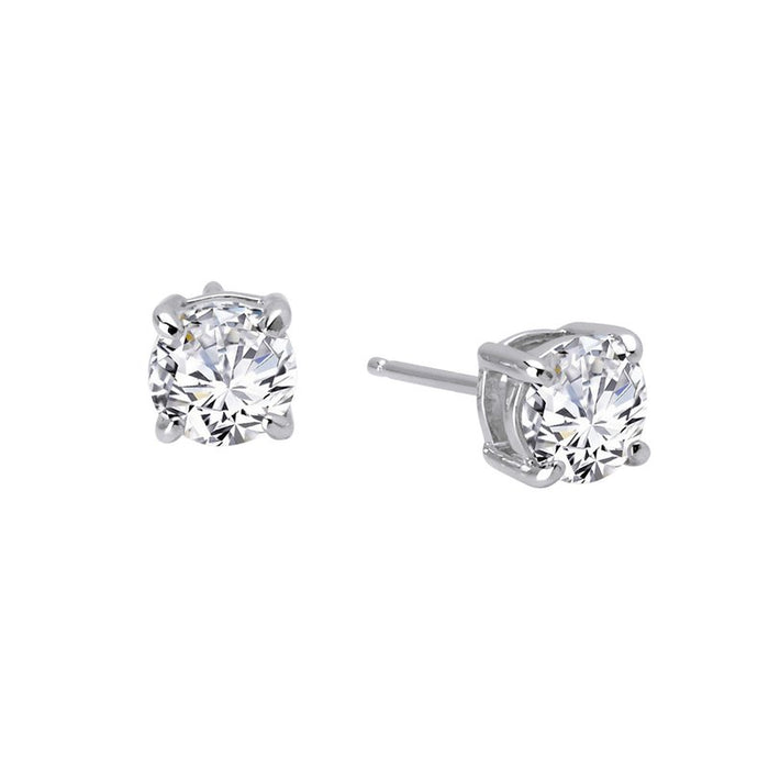 LaFonn 2 CTW Solitaire Stud Earrings. Timeless classics for everyday wear. These solitaire stud earrings are set with Lafonn's signature Lassaire simulated diamonds in sterling silver bonded with platinu