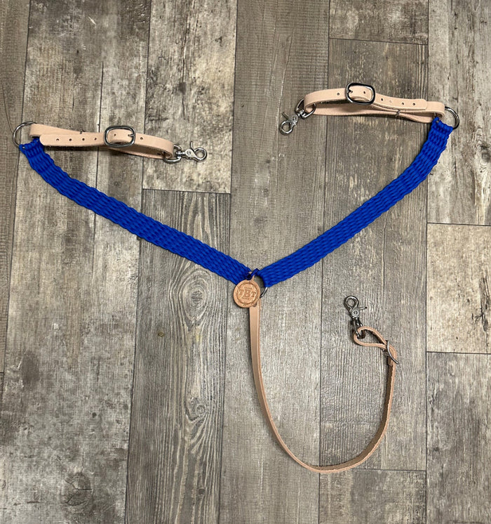 leather and paracord breast collar horse tack