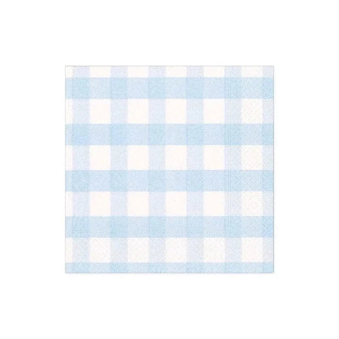 Caspari Light Blue Gingham Napkin