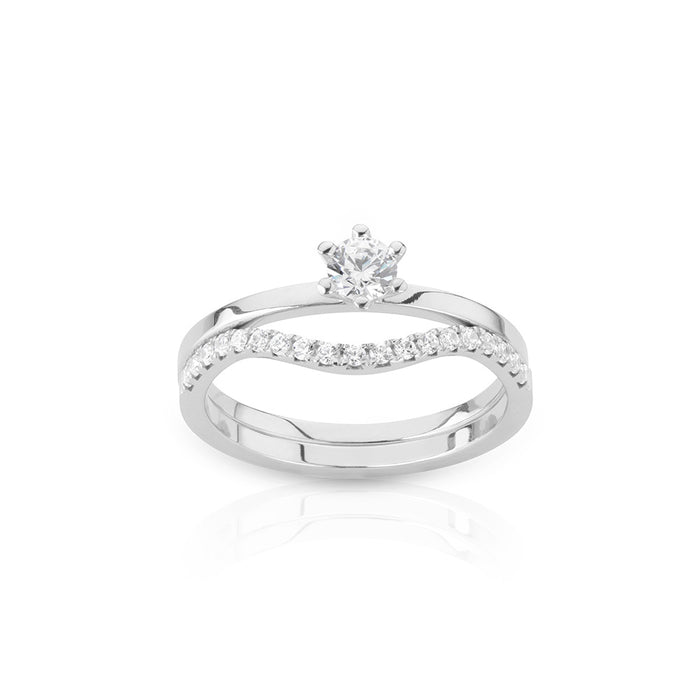Line Alliansring 0,3 ct. diamanter, Vigselring / Förlovningsring