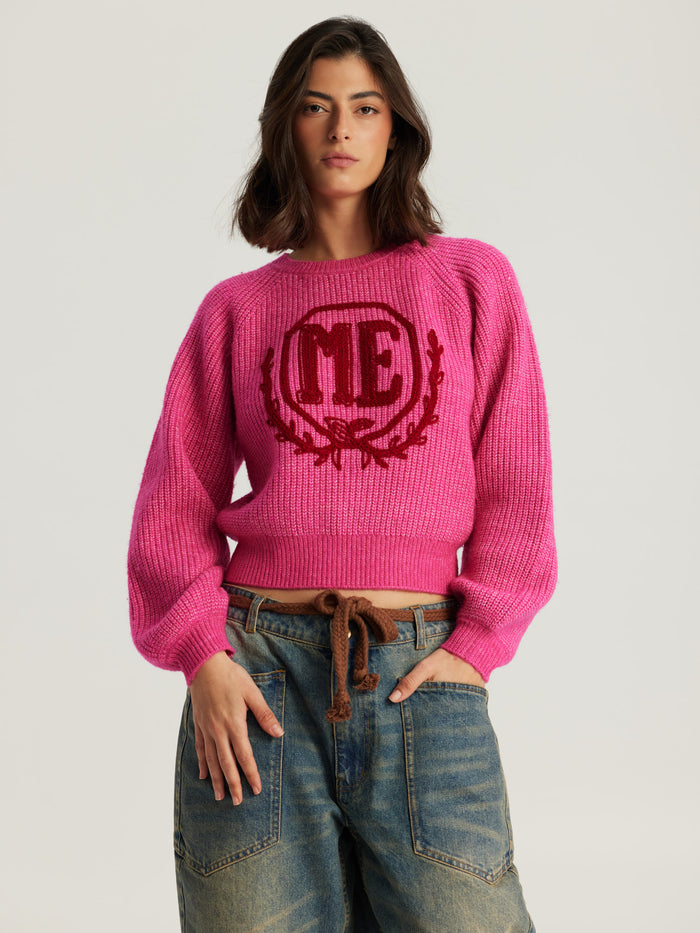 Milac Pink Cropped Knit