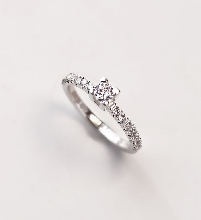 Monet + Line Ring set | Vigselring & Förlovningsring