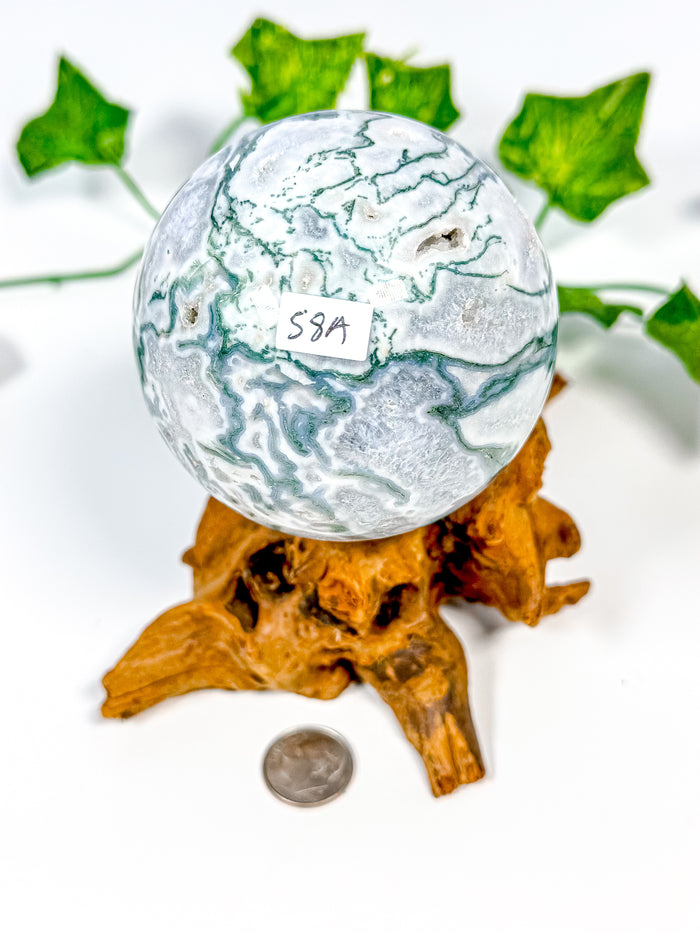 Moss Agate Sphere (58A)