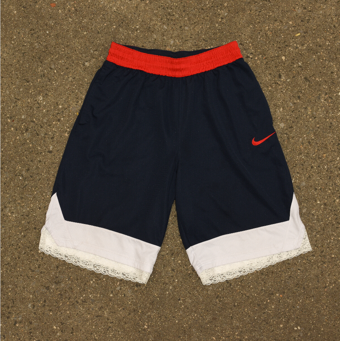 Navy Lace Women's Basketball Shorts