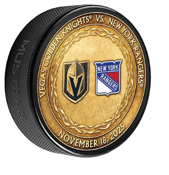 NYR vs. VGK Match-up Puck 11/18/25 - Vegas Team Store