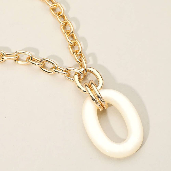 Oval Ring Pendant: Brn