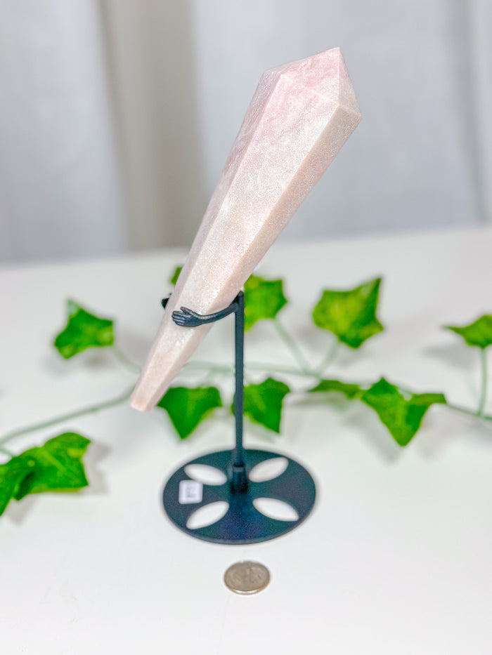 Pink Opal Wand on Stand (62B)