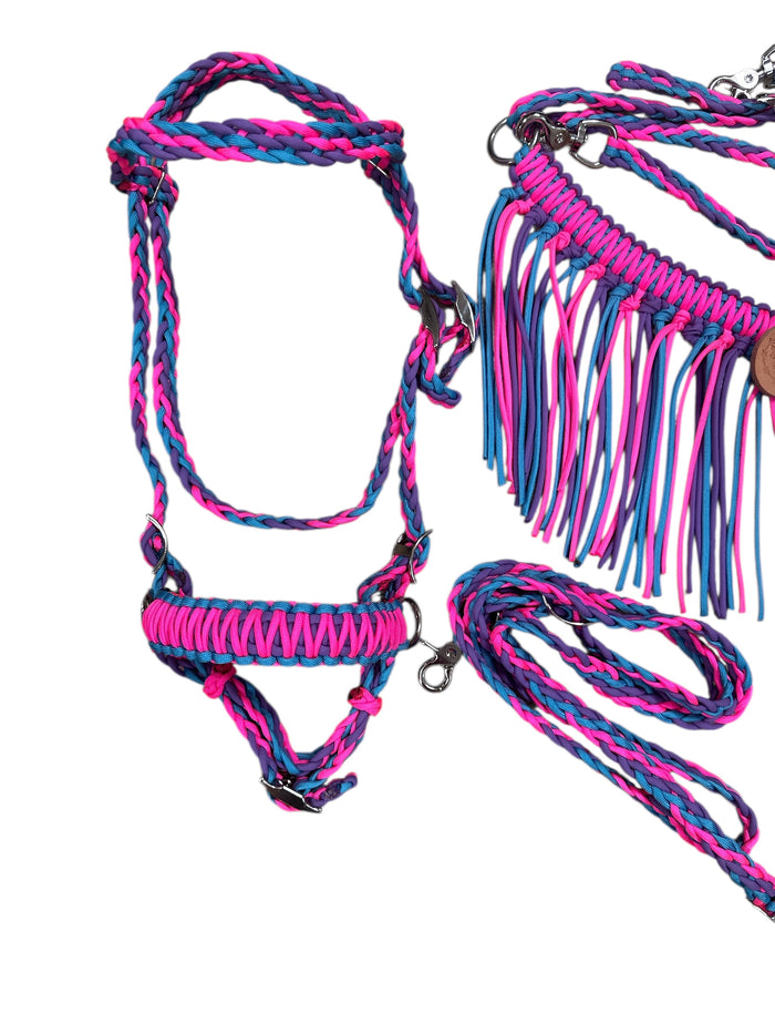 Pony Fringe Tack set with turquoise pink and lilac