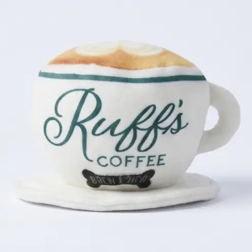 Ruff's Coffee Cup | Plush Squeaker Dog Toy