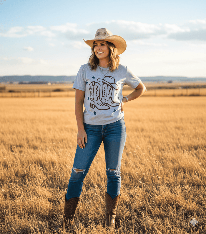Rodeo Ready Graphic TeeLight AshS
