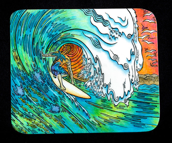 Sunset Surfer Mousepad