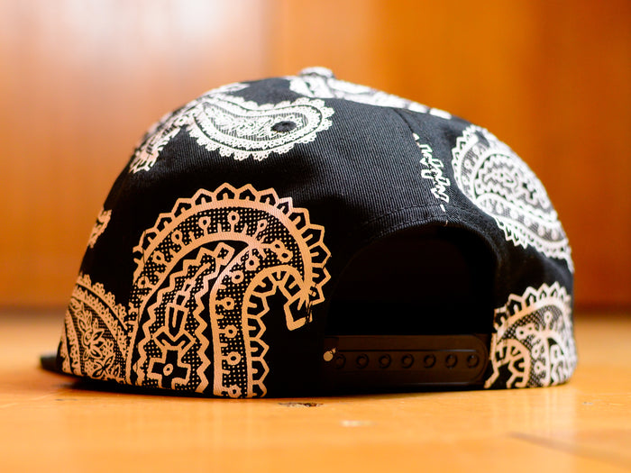 The Hundreds x Josh Vides Paisley Snapback - Black