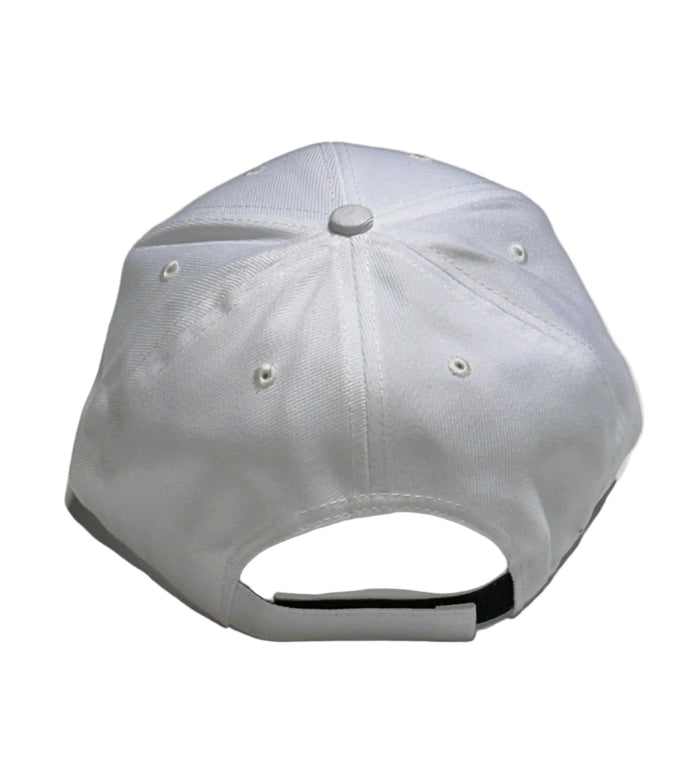 USS New Jersey BB62 Logo Hat with ship (White & Blue)