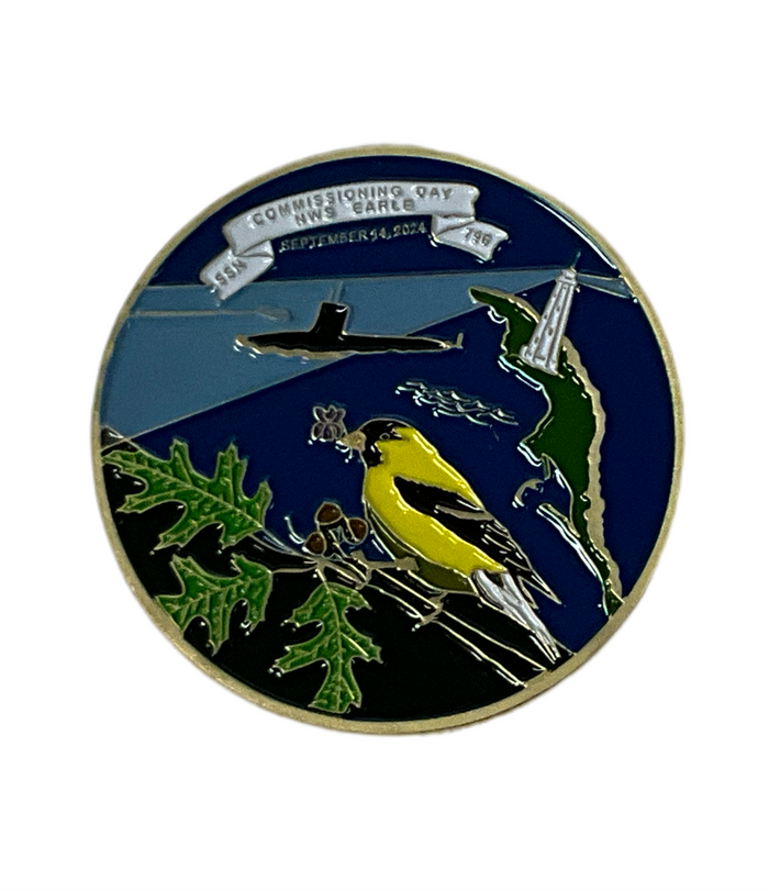 USS NEW JERSEY (SSN-796) Submarine Commissioning Day Coin