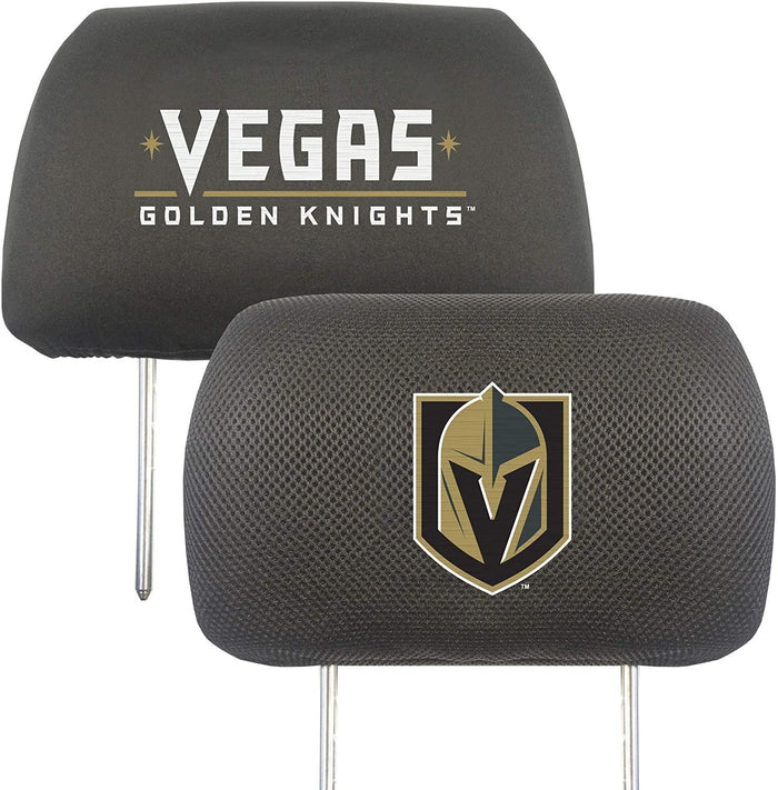 Vegas Golden Knights Pair of Premium Embroidered Auto Head Rest Covers - Vegas Team Store