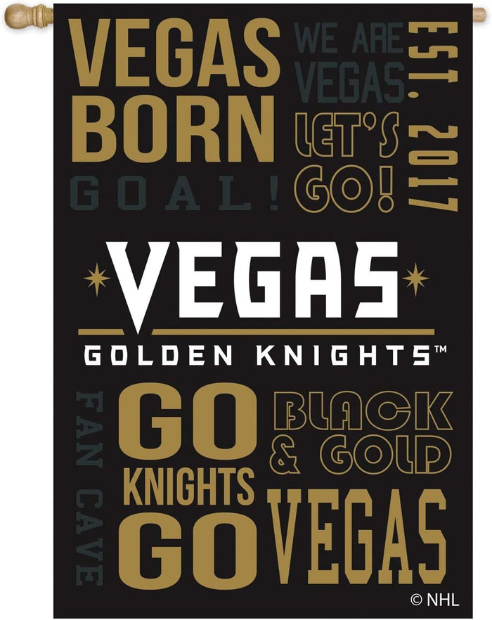 Vegas Golden Knights Premium 28 x 44 Double Sided Banner Flag - Vegas Team Store