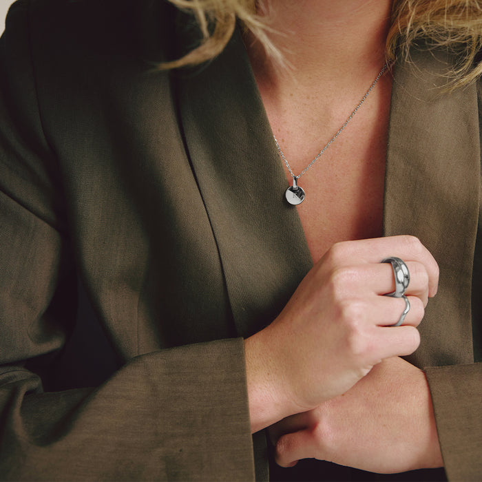Waves Mono Ring Silber