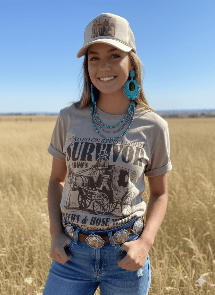 1900's Survivor Graphic TeeTanS