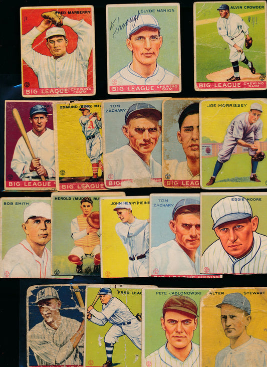 Scan of 1933 Goudey  Set Builder Travis Jackson + More Low Grade