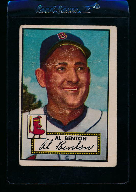 Scan of 1952 Topps 374 Al Benton F