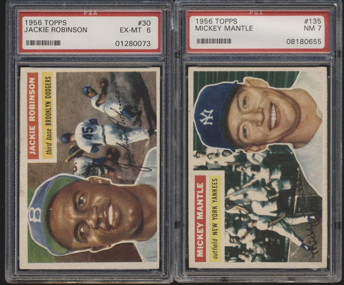 1956 Topps Baseball (All graded) Mid- to High-Grade Complete Set Group Break #12