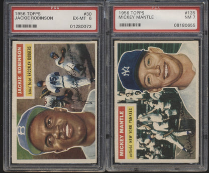 1956 Topps Baseball (All graded) Mid- to High-Grade Complete Set Group Break #12
