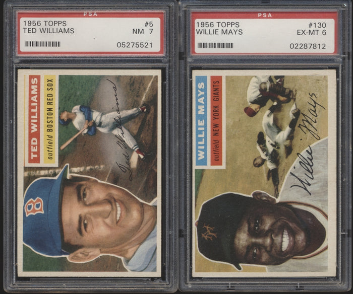 1956 Topps Baseball (All graded) Mid- to High-Grade Complete Set Group Break #12