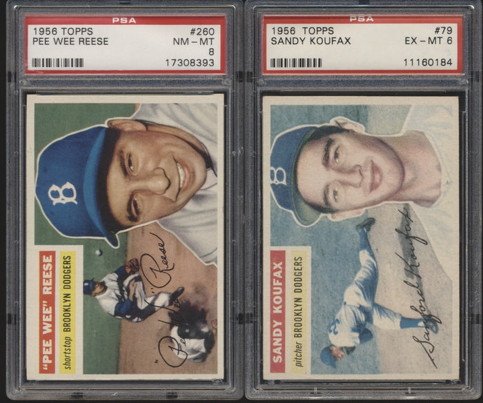 1956 Topps Baseball (All graded) Mid- to High-Grade Complete Set Group Break #12