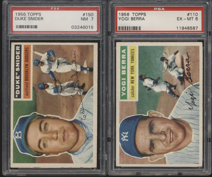 1956 Topps Baseball (All graded) Mid- to High-Grade Complete Set Group Break #12