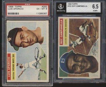 1956 Topps Baseball (All graded) Mid- to High-Grade Complete Set Group Break #12