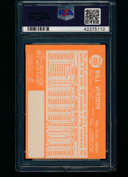 1964 Topps  495 Bill Virdon Auto PSA/DNA 6 EX-MT Auto 9 13425
