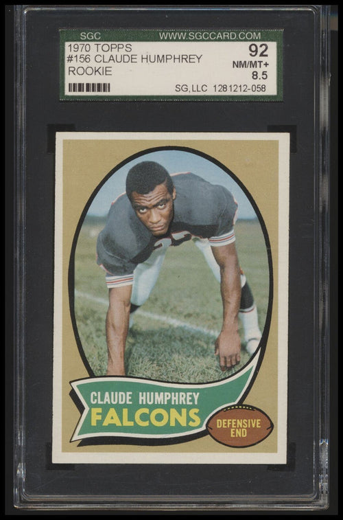 1970 Topps #156 Claude Humphrey sgc 8.5 NMMT+ RC