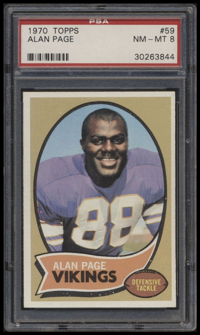 1970 Topps #59 Alan Page psa 8 NMMT RC