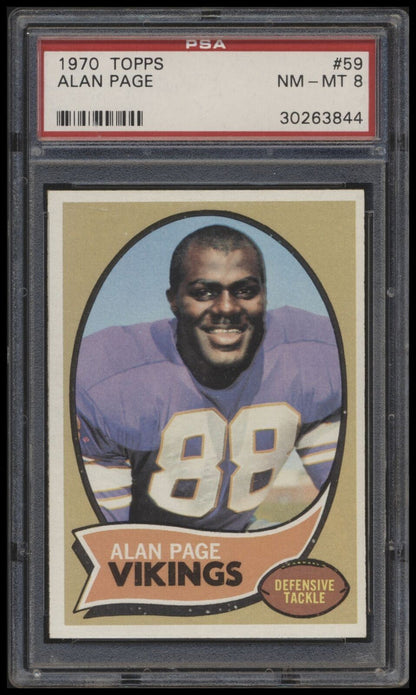 1970 Topps #59 Alan Page psa 8 NMMT RC