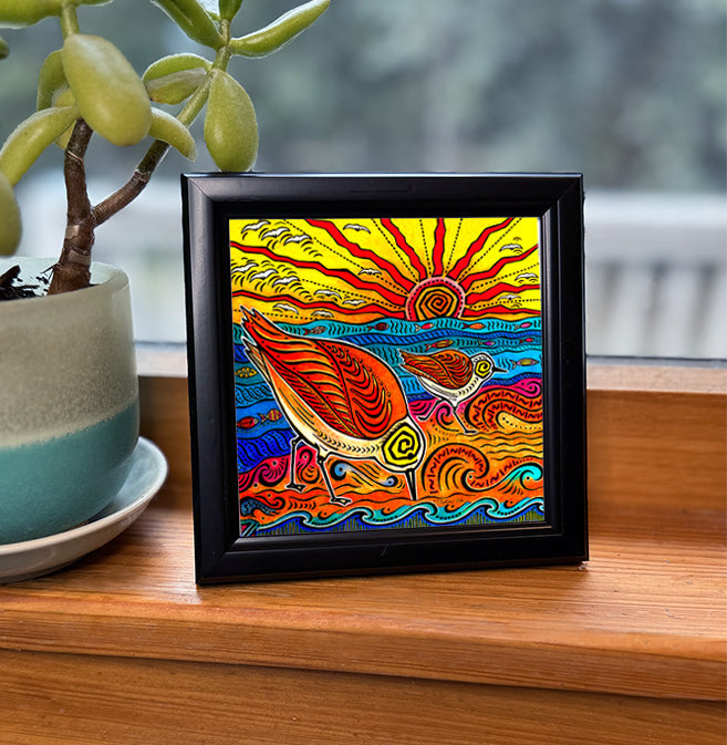 2 Sandpipers Framed Art