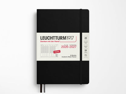 2026-2027 Leuchtturm 1917 18 Month Academic Week Planner - Black